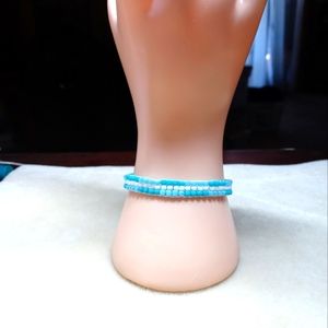 Two tone blue and white bracelet